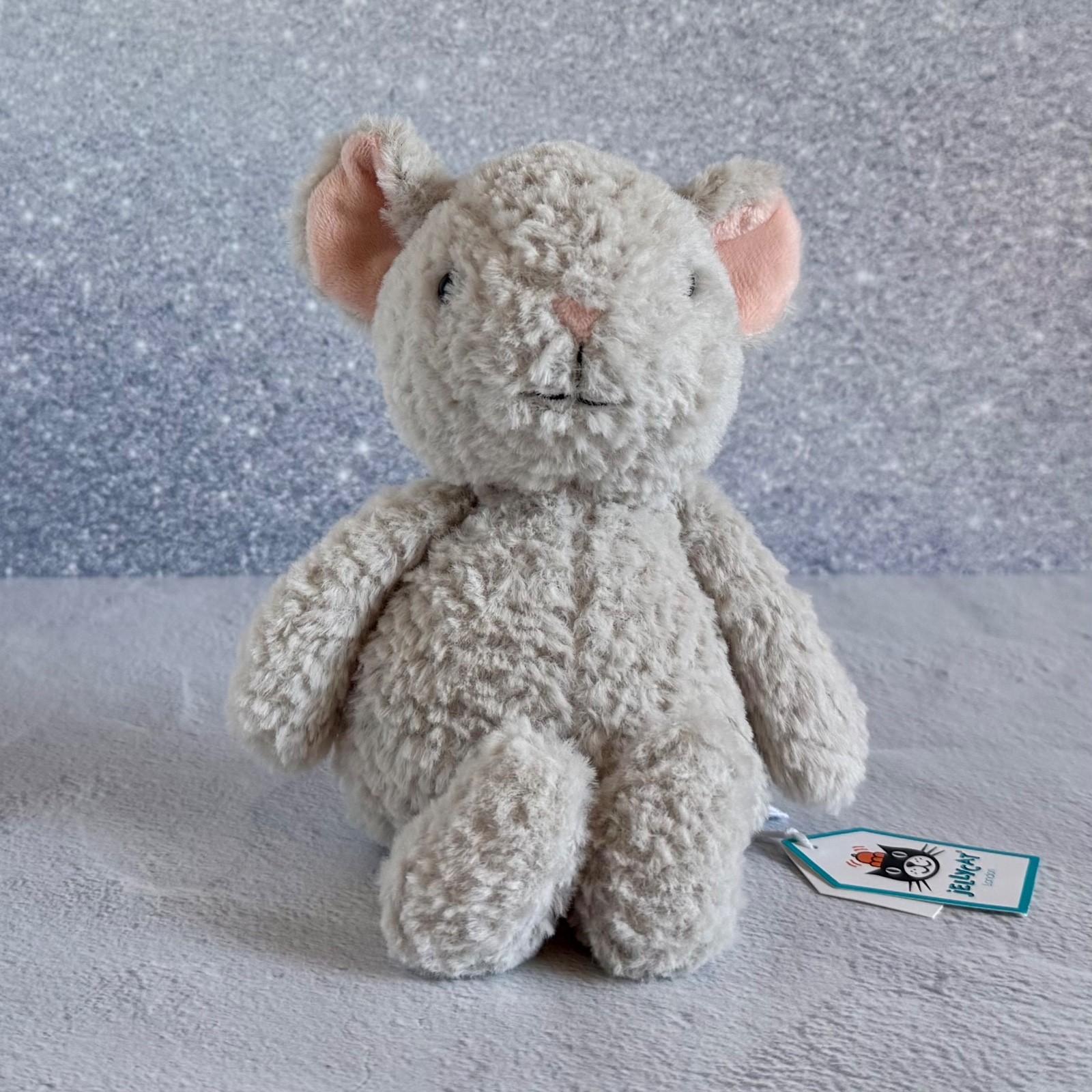 NWT Authentic Retired JELLYCAT Tumbletuft Mouse TUM3M (1 of 2) Adorable Rare HTF