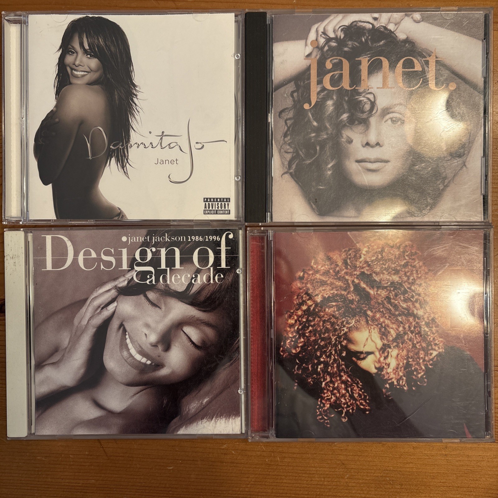 Janet Jackson 4 CD Lot Bundle - Janet Damita Jo Design of a Decade Velvet Rope