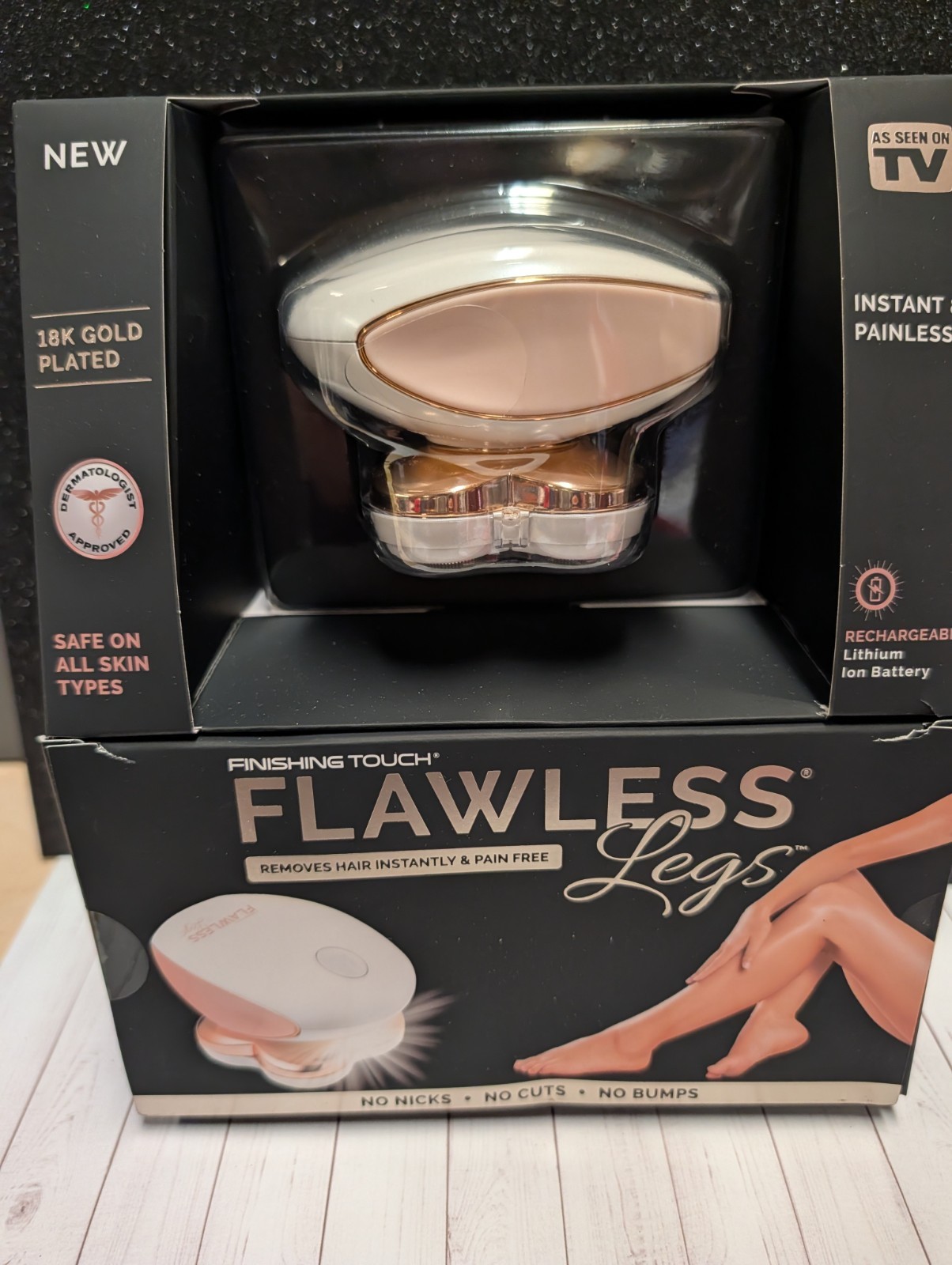 Finishing Touch Flawless Legs 18K Gold Plated Rechargeable Electric Razor