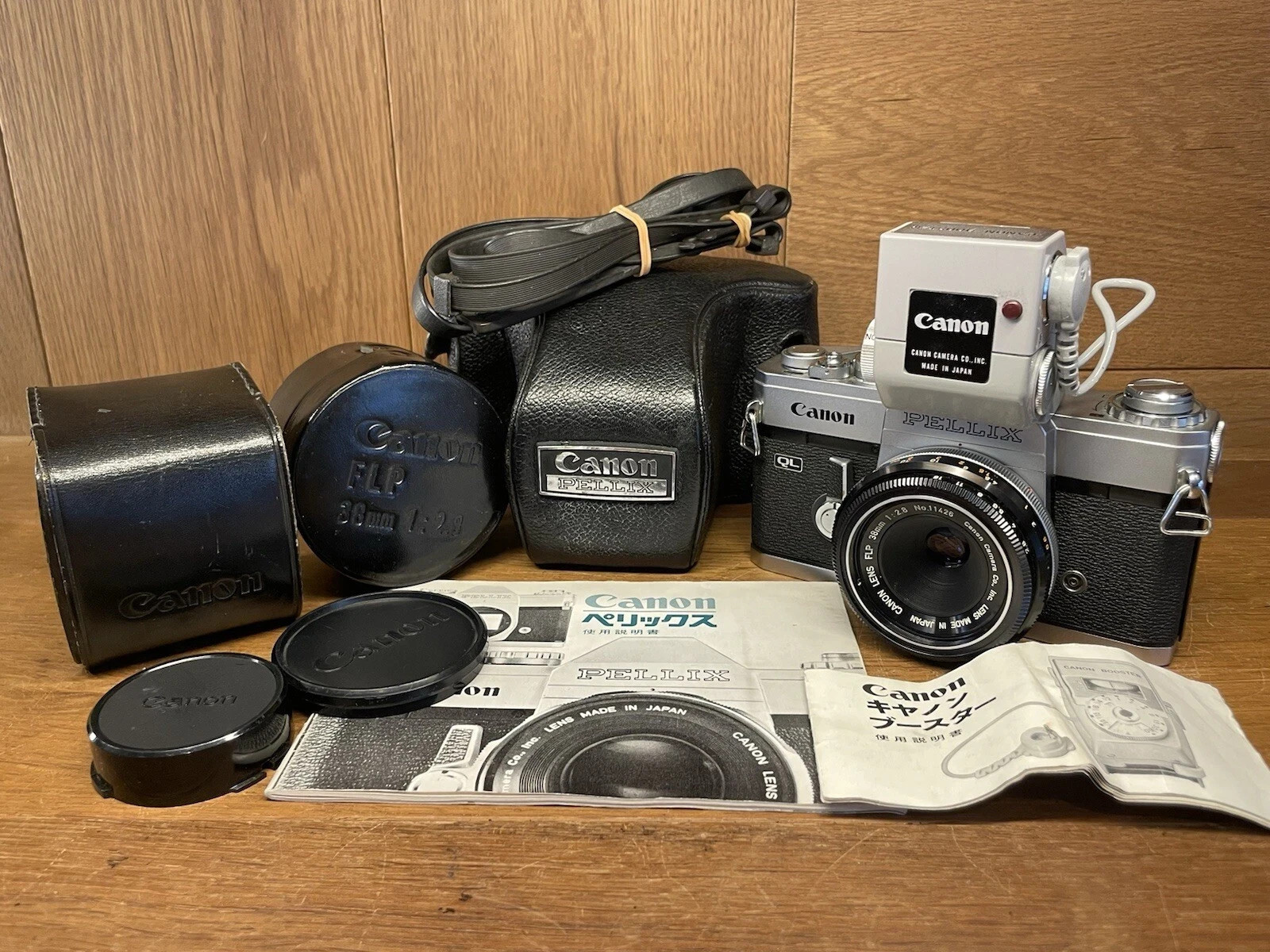 *Rare : Almost Mint* Canon FLP 38mm F/2.8 Pancake Lens & Pellix Camera & Booster