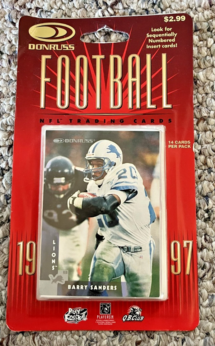 1997 Donruss Football Hanger Pack Barry Sanders Factory Sealed # / Rookie Rc ?🔥