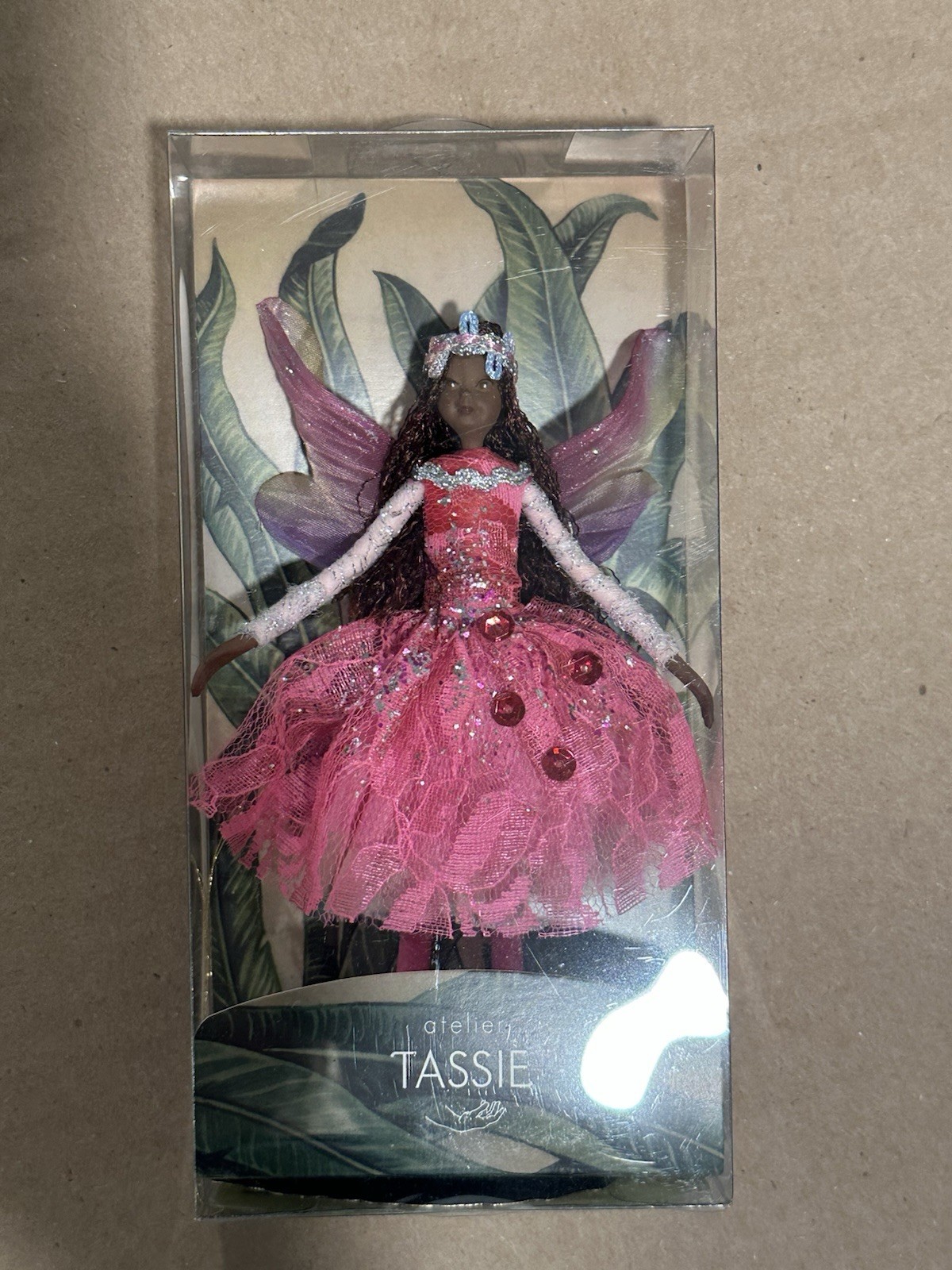 Tassie Black Fairy, 4” Handmade Fairy From Thailand. #JF1701 Pink Tassie Black Fairy, 4” Handmade Fairy From Thailand. #JF1701 Pink