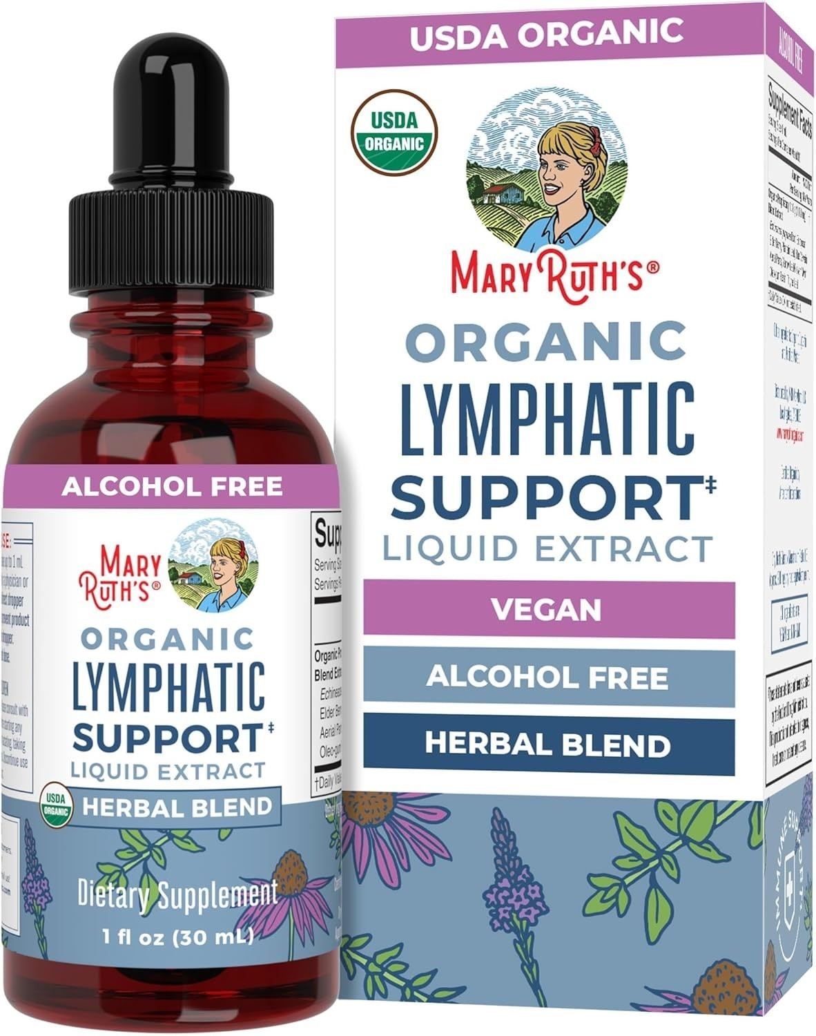 MaryRuth\'s Organic Lymphatic Support Drops – Herbal Blend with Echinacea & Elder