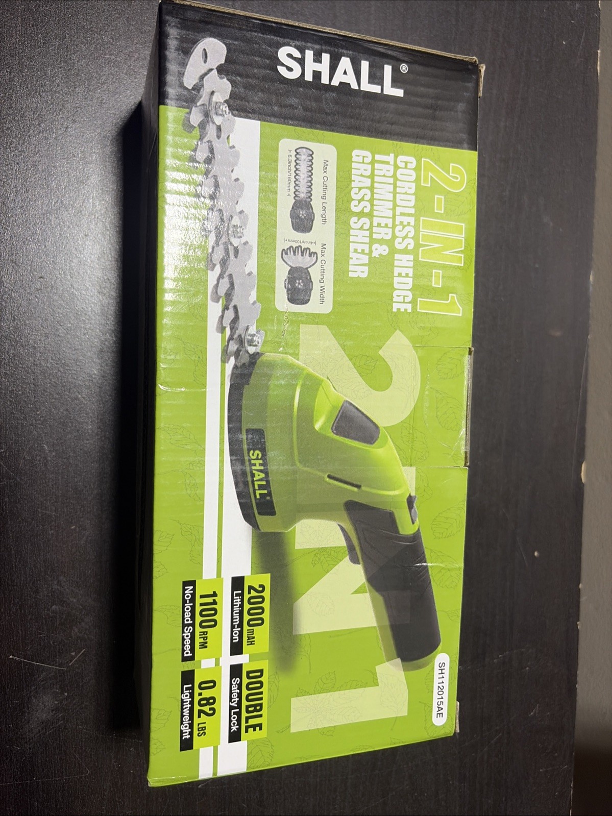 SHALL 2-in-1 Cordless Hedge Trimmer & Grass Shear 20V Lithium-Ion 1100 RPM (B26)