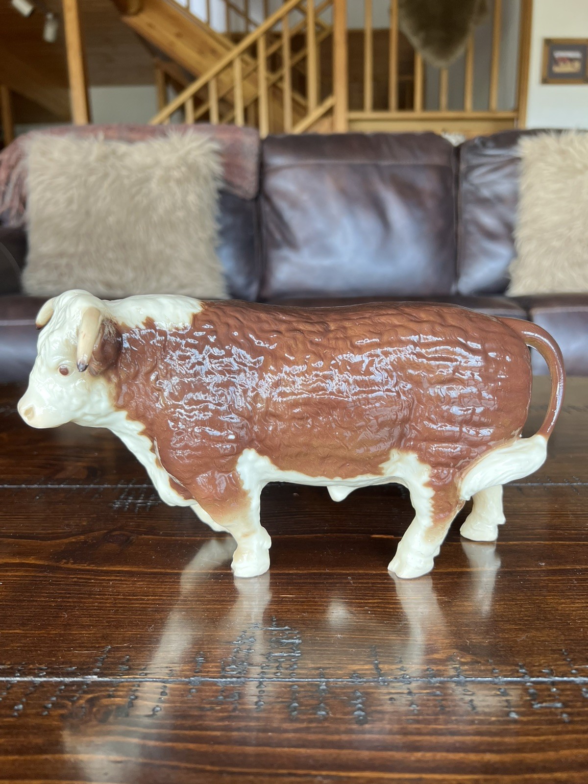 Vintage Breyer Horse #71 Glossy Walking Hereford Bull Excellent 1950’s