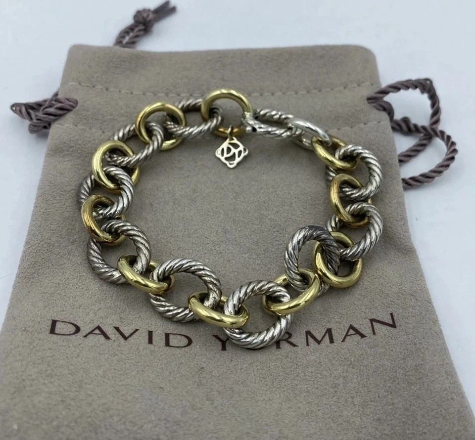 David Yurman Iconic 12mm Oval Link Cable Chain Bracelet 7.5 Inch Silver David Yurman Iconic 12mm Oval Link Cable Chain Bracelet 7.5 Inch Silver