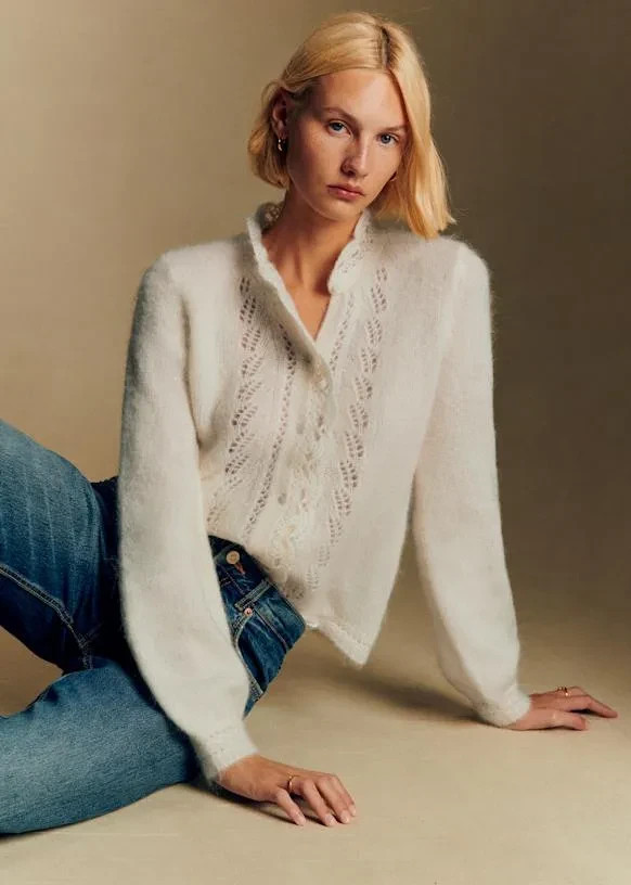 Sezane Angie Cardigan Size M in Oat Sezane Angie Cardigan Size M in Oat