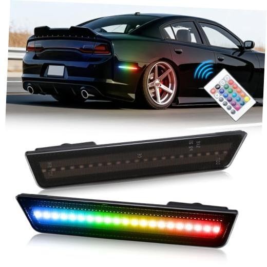 Side Marker Lights for Dodge Challenger 2008-2014 & Charger 2011 Rear Rgb 2 Pcs Side Marker Lights for Dodge Challenger 2008-2014 & Charger 2011 Rear Rgb 2 Pcs