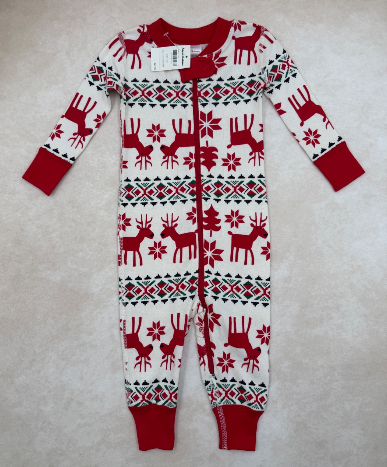 NWT HANNA ANDERSSON Dear Deer Zippy Sleeper Size 70 6-12 Months