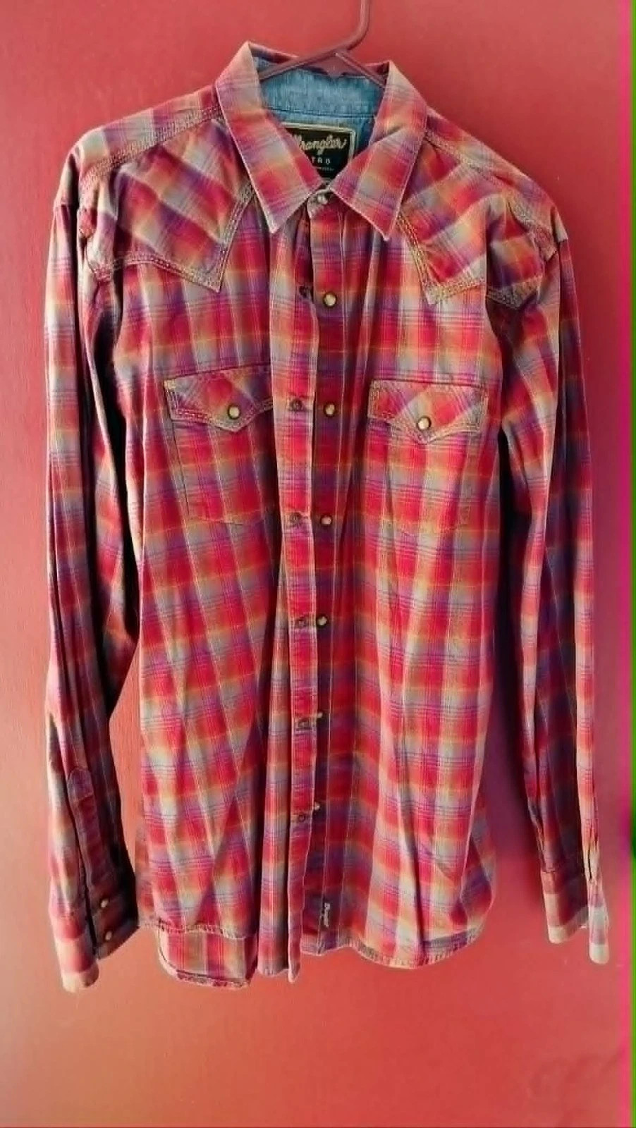 Vintage Wrangler Wrancher Western Pearl Snap Shirt – Men’s Large, USA Vintage Wrangler Wrancher Western Pearl Snap Shirt – Men’s Large, USA