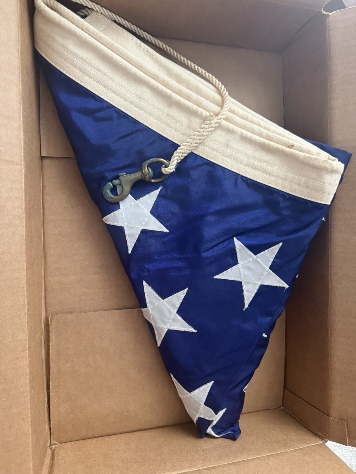 Vintage Valley Forge US Military Spec Heavyweight Nylon 50-Star Flag - 5\' x 9\'6\