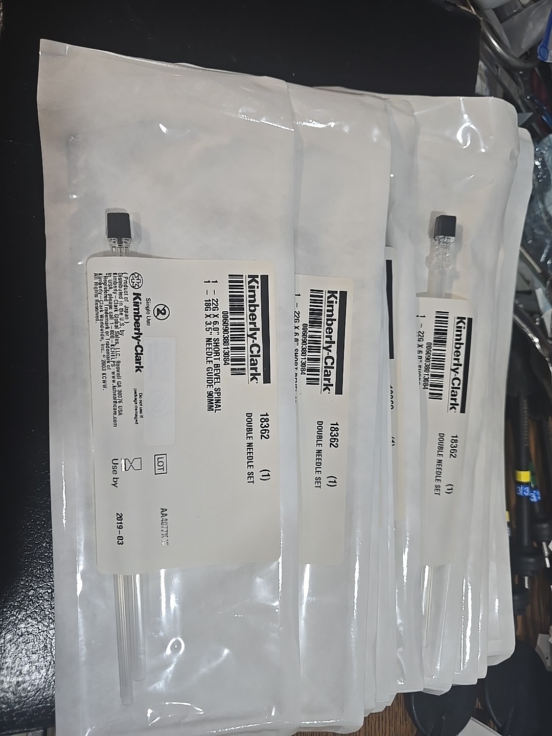 Kimberly-Clark Double Needle SetSKU:18364 LOT OF 16 PIECES NEW 03-2019 exp Kimberly-Clark Double Needle SetSKU:18364 LOT OF 16 PIECES NEW 03-2019 exp