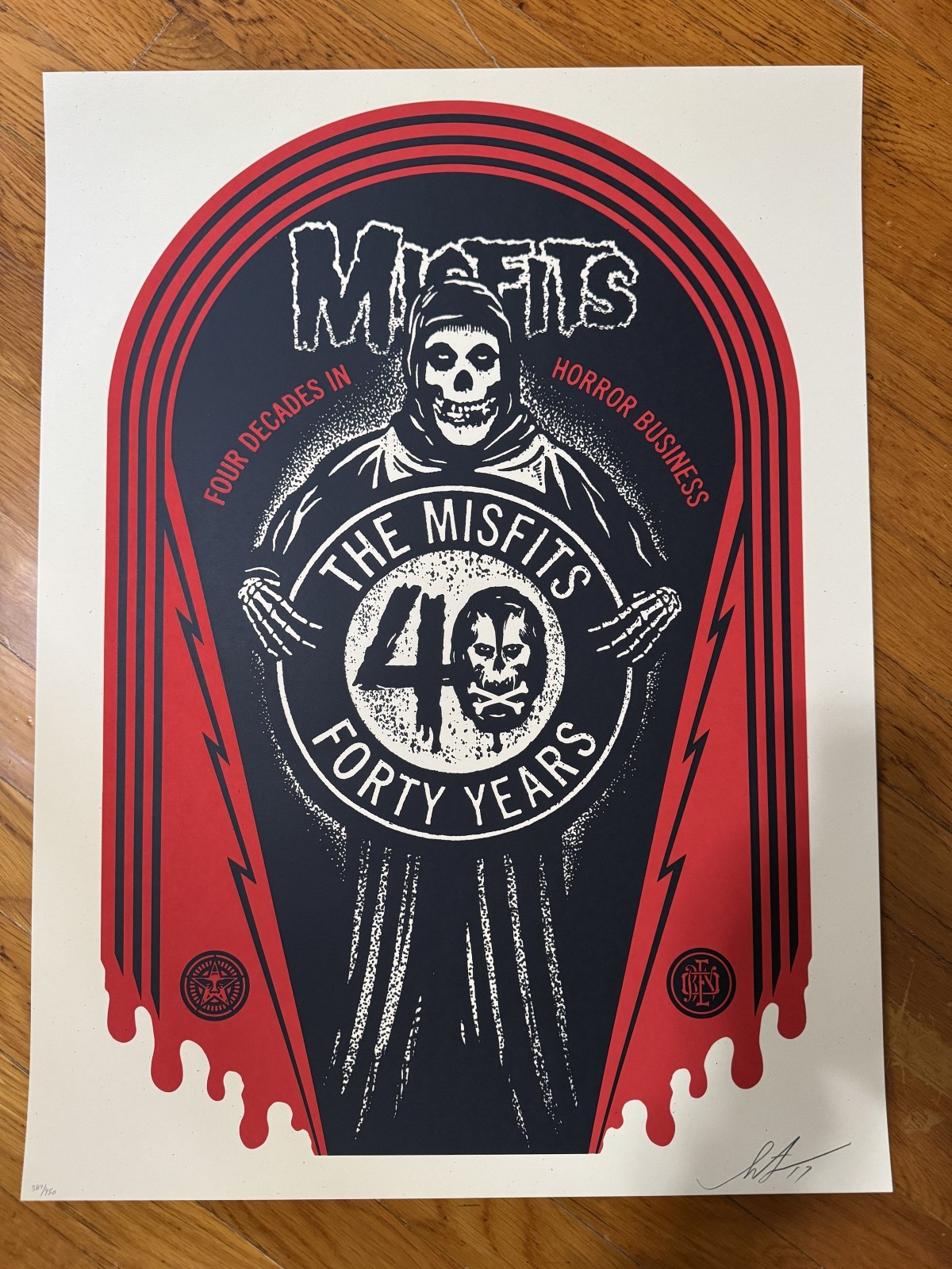 Misfits 40th Anniversary | Obey Signed Numbered Screen Print | Shepard Fairey