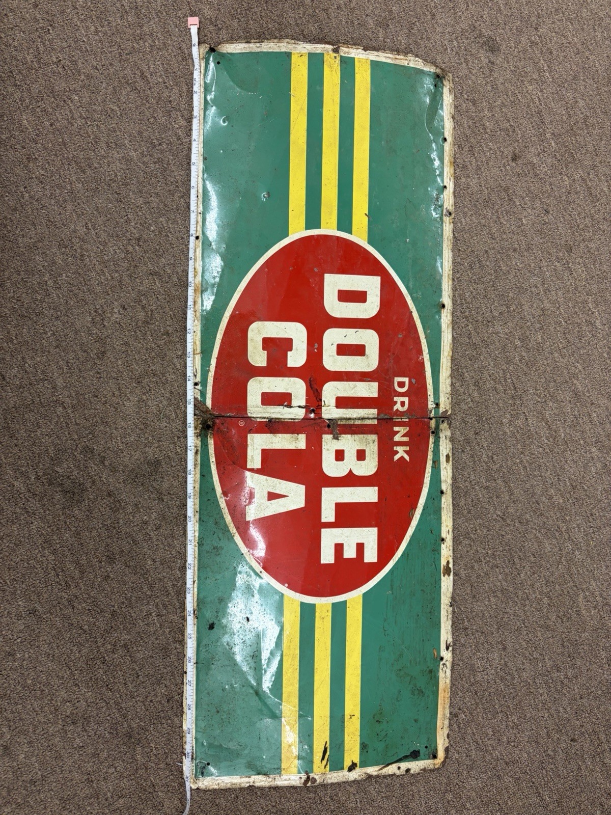 Vintage Double Cola Metal Sign Vintage Double Cola Metal Sign
