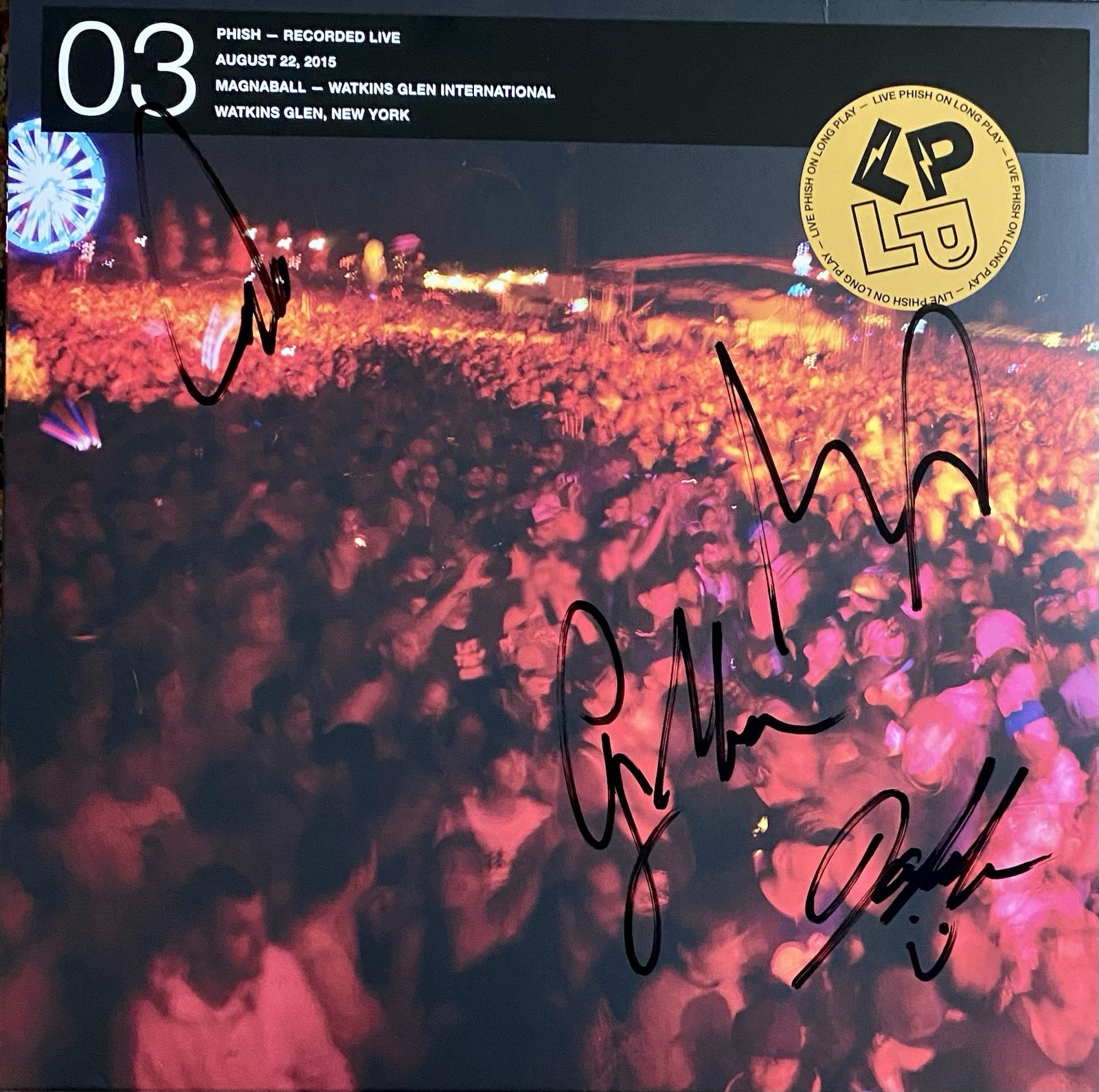 PHISH AUTOGRAPHED LP ON LP 03 VINYL - TREY MIKE JON PAGE PHISH AUTOGRAPHED LP ON LP 03 VINYL - TREY MIKE JON PAGE