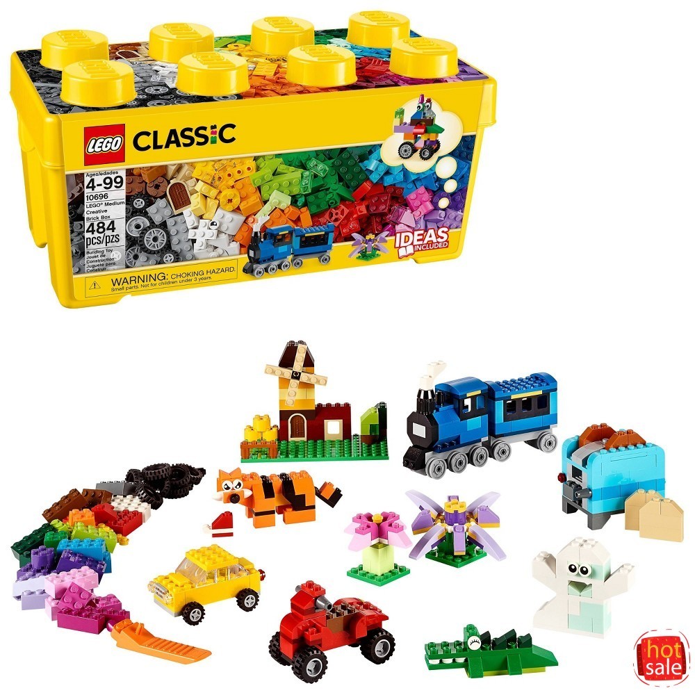 LEGO Classic Medium Creative Brick Box Building Toys, Kids Creative Kit 10696