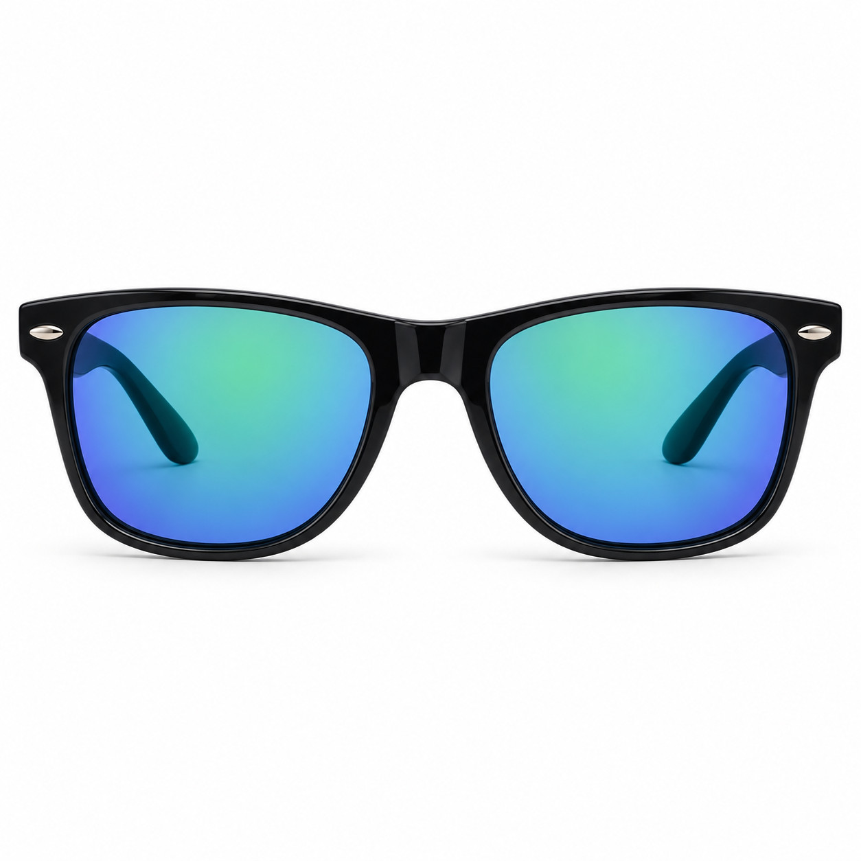 Flash Mirror Polarized Horned Rim Retro Men\'s Sunglasses
