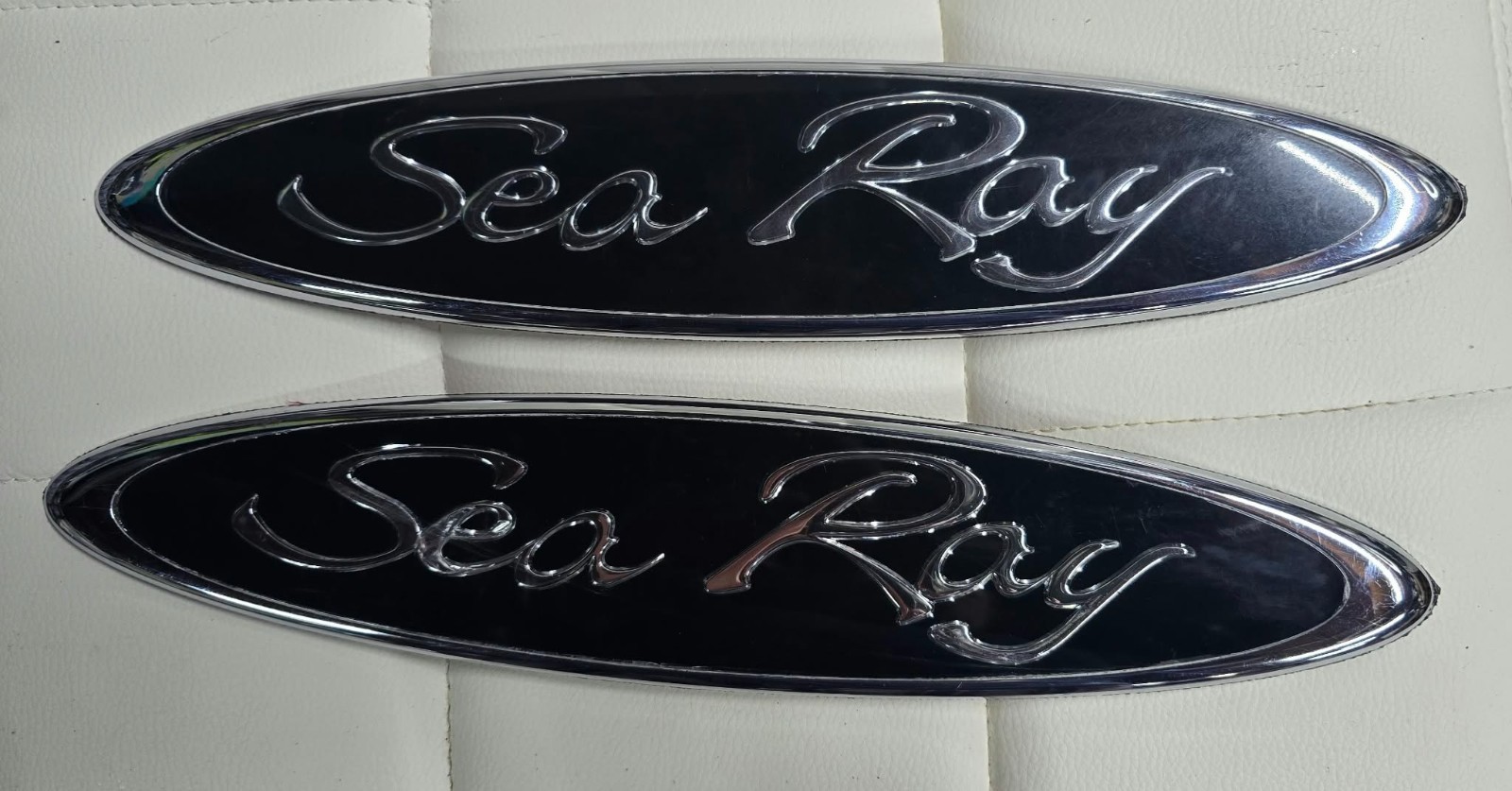 OEM Sea Ray EMBLEM HULL LOGO CHROME FACTORY LOGOS OEM Sea Ray EMBLEM HULL LOGO CHROME FACTORY LOGOS