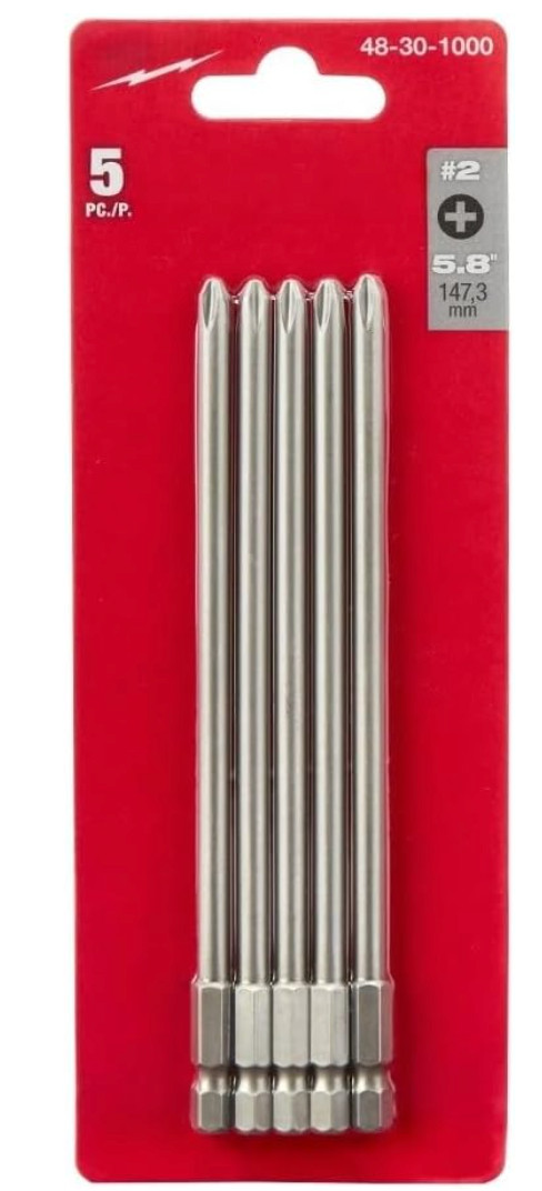 Milwaukee 48-30-1000 5 Piece Phillips Reduced Collated Magazine Bits