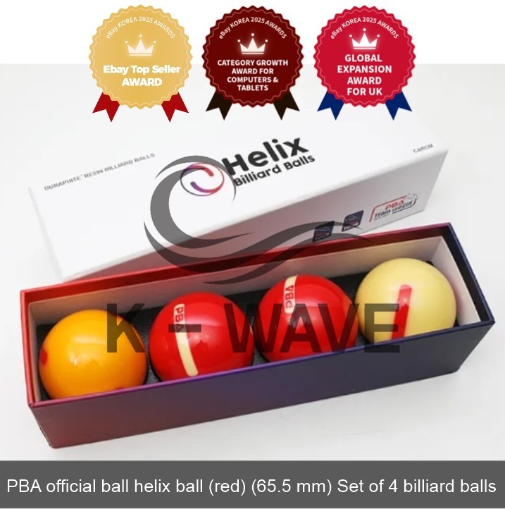 Helix PBA Official Billiard Ball, Set of 4 – 65.5 mm (Ka‑Bae Billiard Materials)