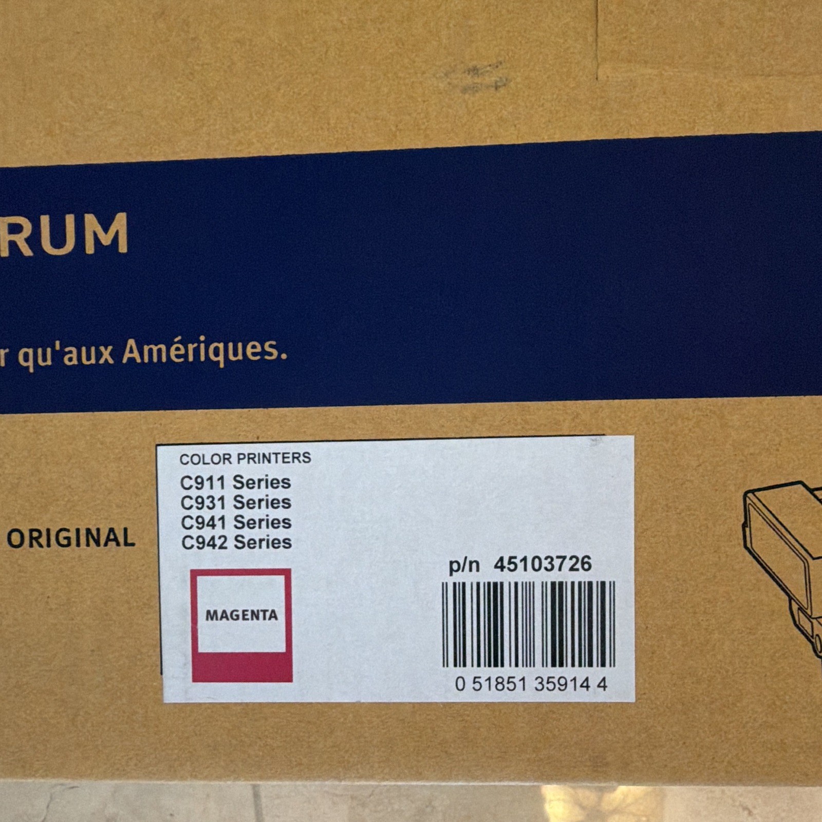 New Sealed OKI Magenta Drum Unit 45103726 for C911 C931 C941 C942 Series New Sealed OKI Magenta Drum Unit 45103726 for C911 C931 C941 C942 Series
