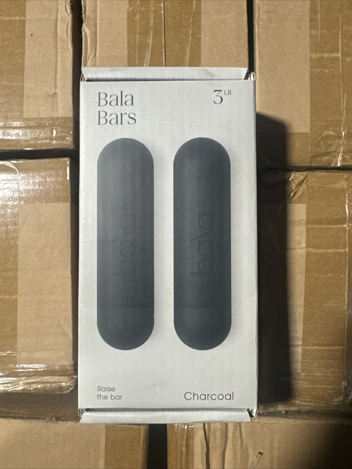 Bala Bars 2pc Hand 3 Pound Weight Set - Charcoal 3lbs Brand New