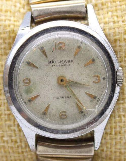 WALTHAM HALLMARK INCABLOC 1177 MEN\'S WATCH 17j 31.9mm 15.9mm LUG FOR REPAIR(OE2)