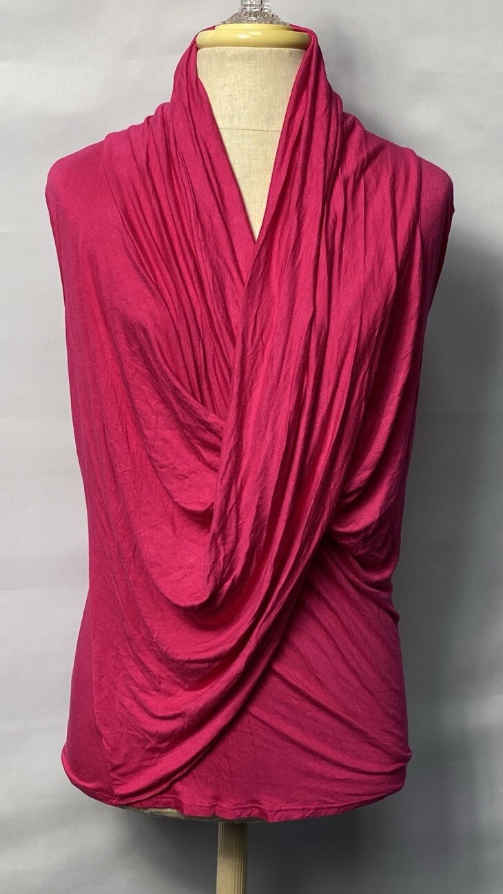B’Leev Women Cowl Neck Blouse Size S Fuchsia B’Leev Women Cowl Neck Blouse Size S Fuchsia
