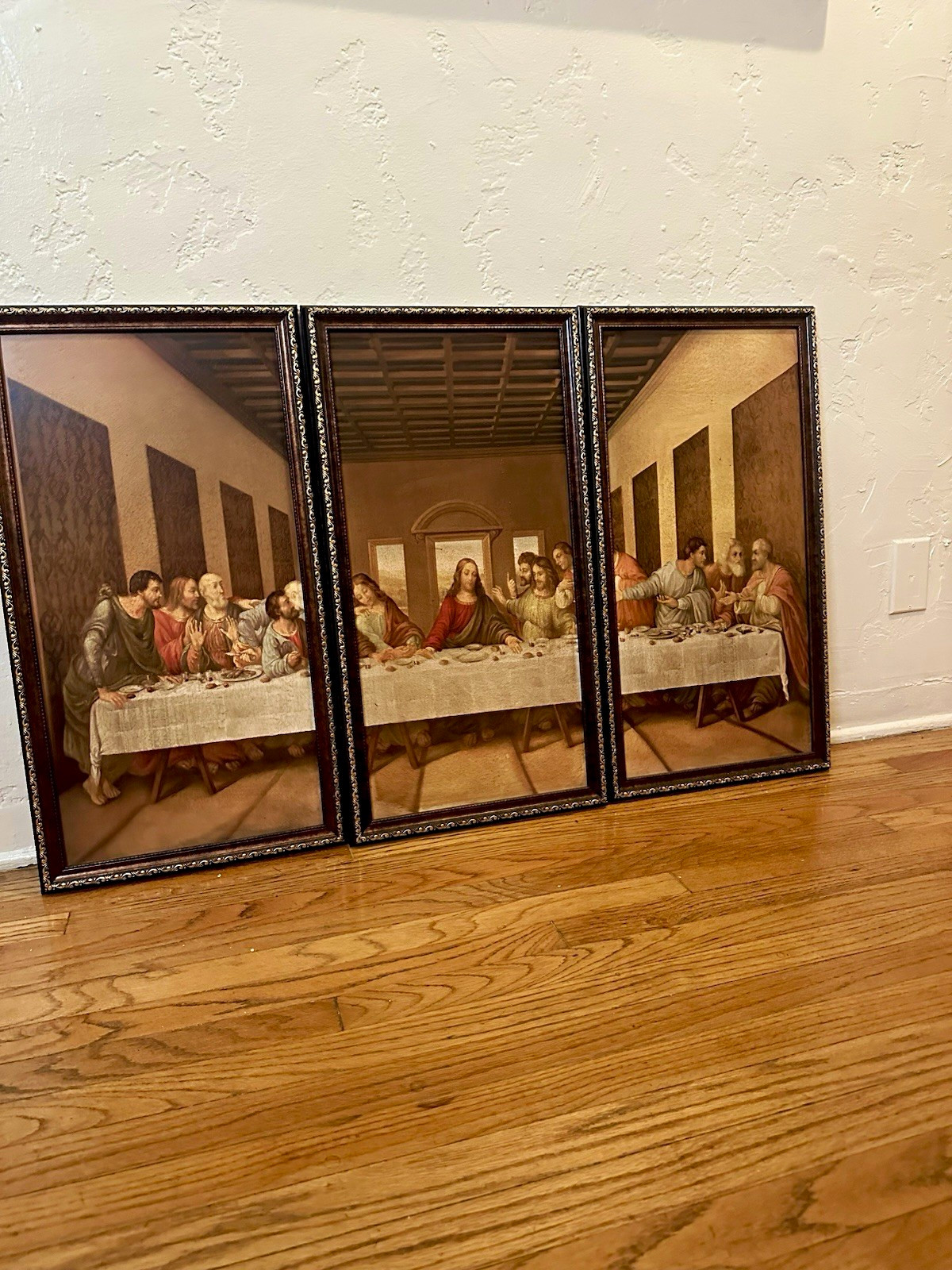 The Last Supper Framed 3-Panel Triptych Wall Art Prints, Christianity The Last Supper Framed 3-Panel Triptych Wall Art Prints, Christianity
