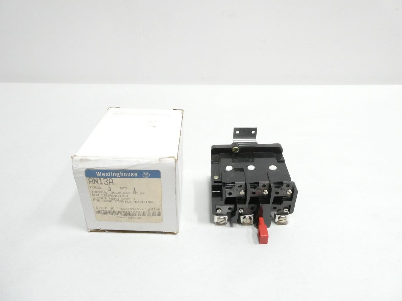 Westinghouse AN13A Thermal Overload Relay Size 1