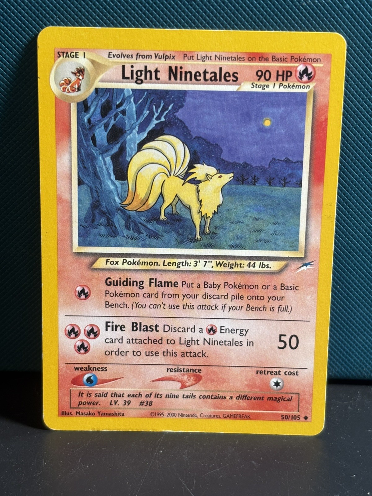 Pokémon TCG Light Ninetales Neo Destiny Card 50/105 Unlimited Uncommon