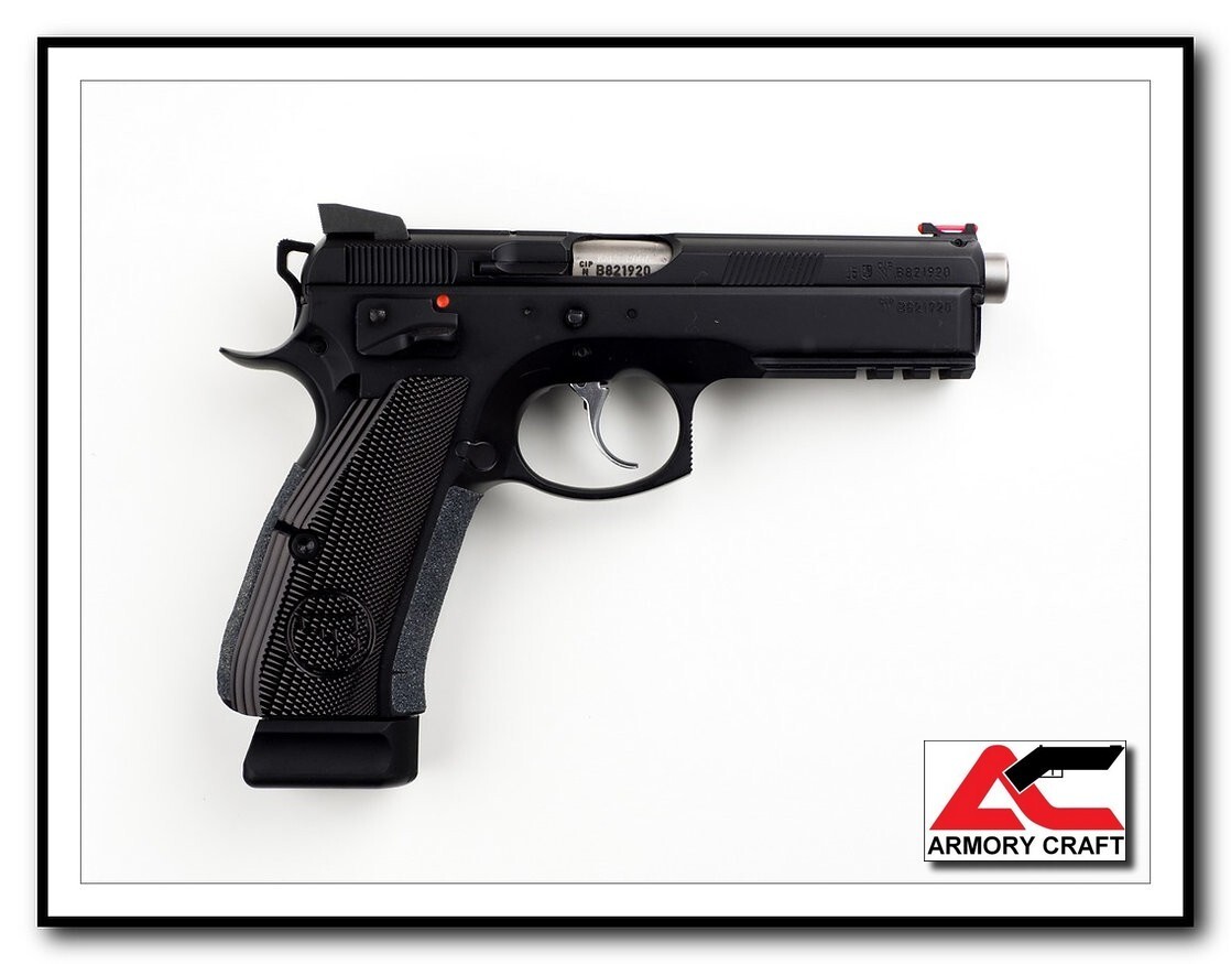 CZ OEM Regular / Long Aluminum Grips - NO MAGWELL - Fits CZ 75, 75 B, SP-01, Etc