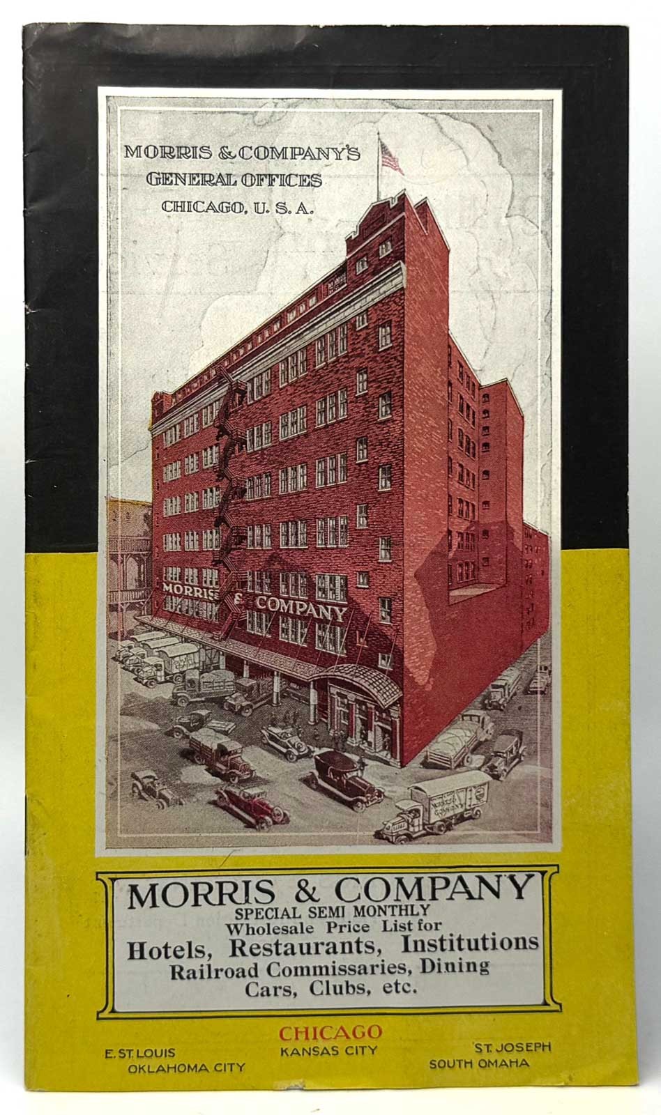 Morris & Co. Special Semi Monthly Wholesale Price List for Hotels, Restaurants..
