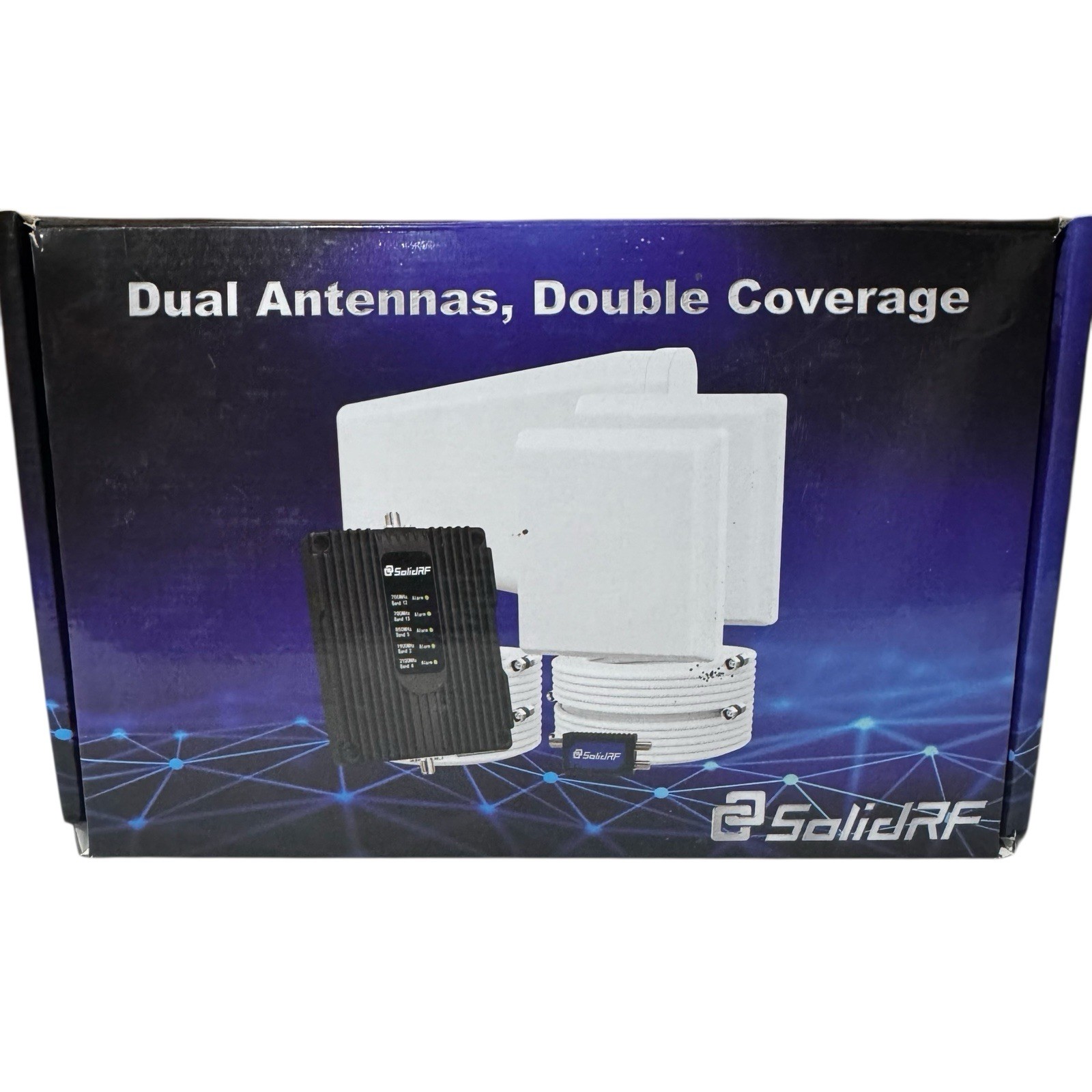New SolidRF Cell Phone Booster Home Dual Antennas Signal 4G LTE 8,000 SqFt