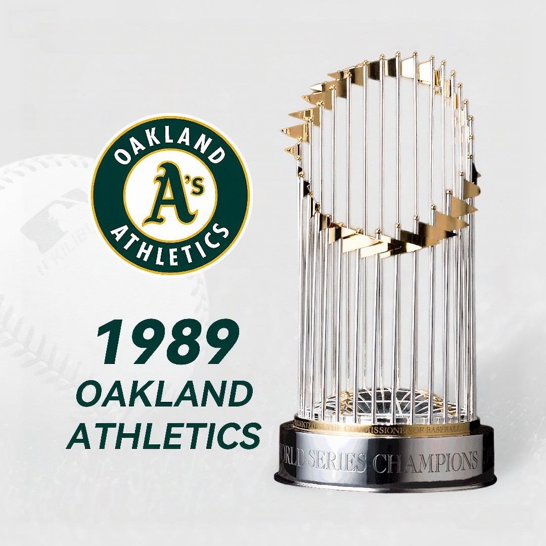 1989 Oakland Athletics World Series Commissioner Trophy Replica MLB Collectible