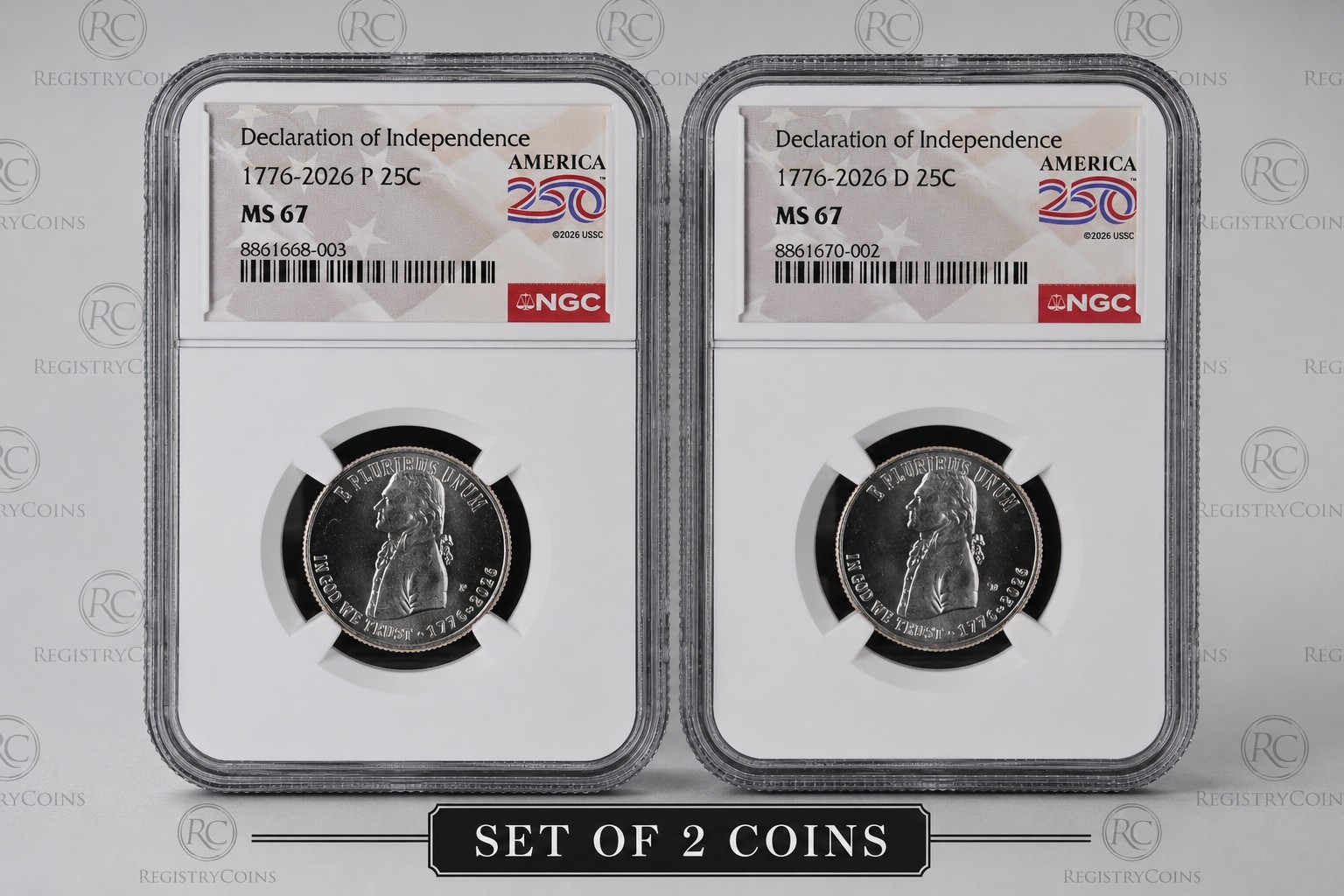2026 P & D Declaration of Independence Quarter NGC MS67 (High Grade) % 2026 P & D Declaration of Independence Quarter NGC MS67 (High Grade) %