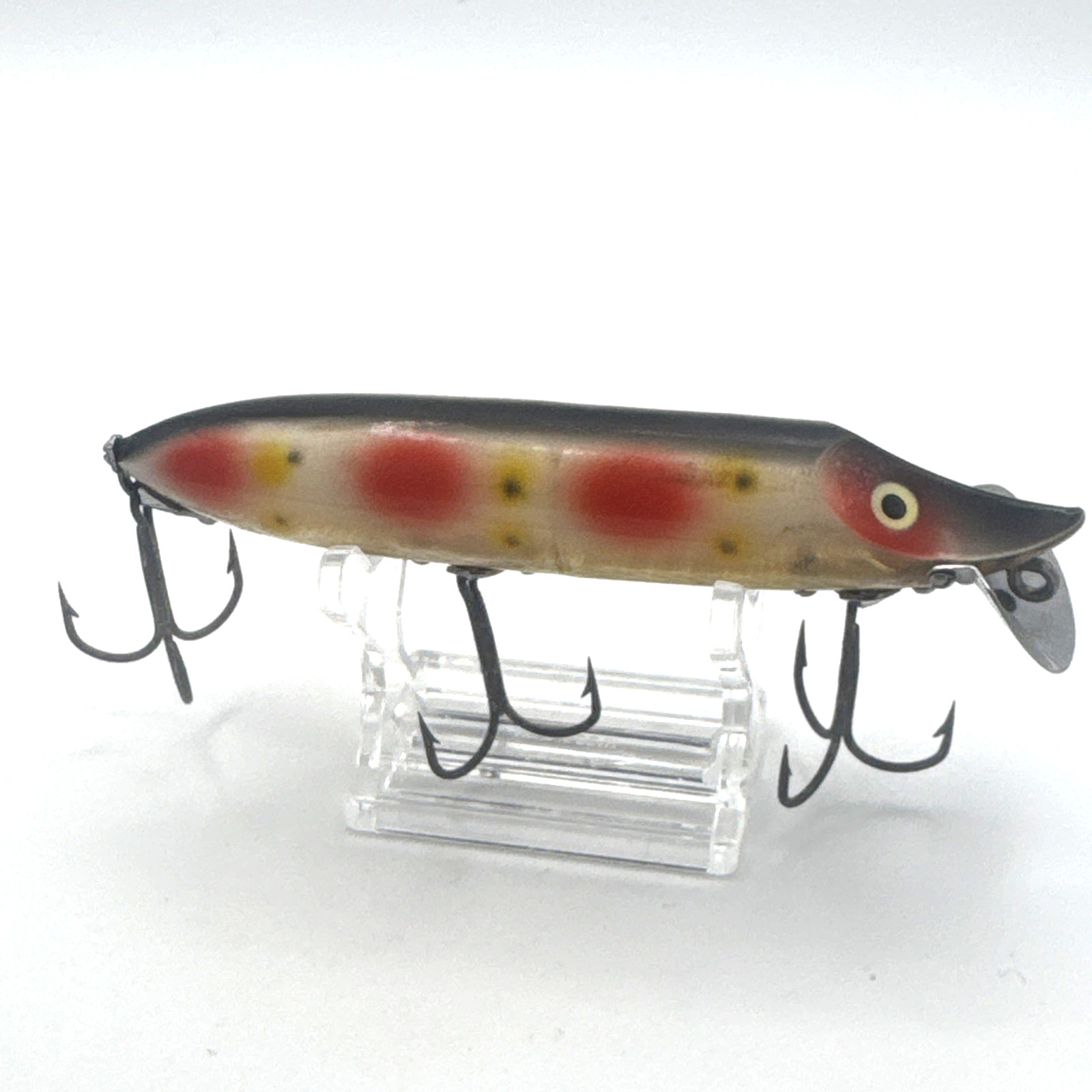 Vintage Heddon Vamp Spook Fishing Lure Strawberry Top Water Super Rare 3 Hook Vintage Heddon Vamp Spook Fishing Lure Strawberry Top Water Super Rare 3 Hook
