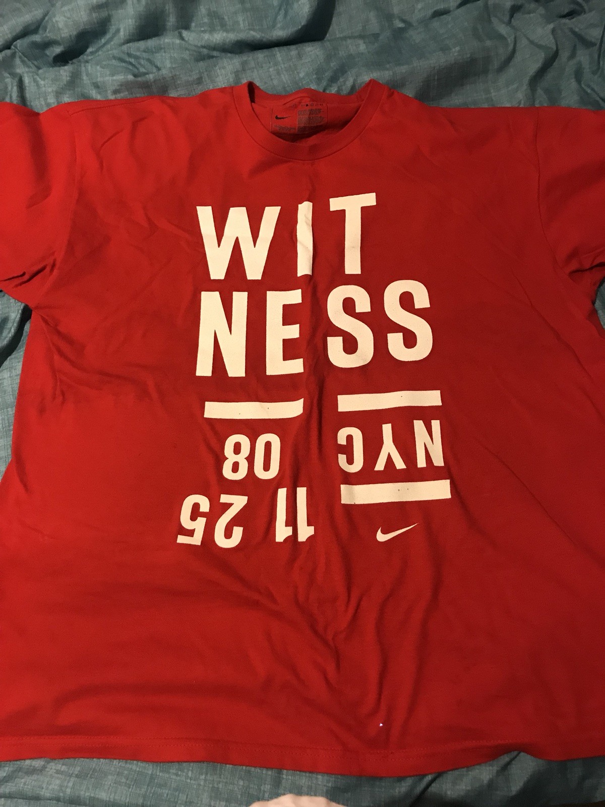 Lebron James Rare Red Tshirt Made For A Commercial Shot Outside Msg Lebron James Rare Red Tshirt Made For A Commercial Shot Outside Msg