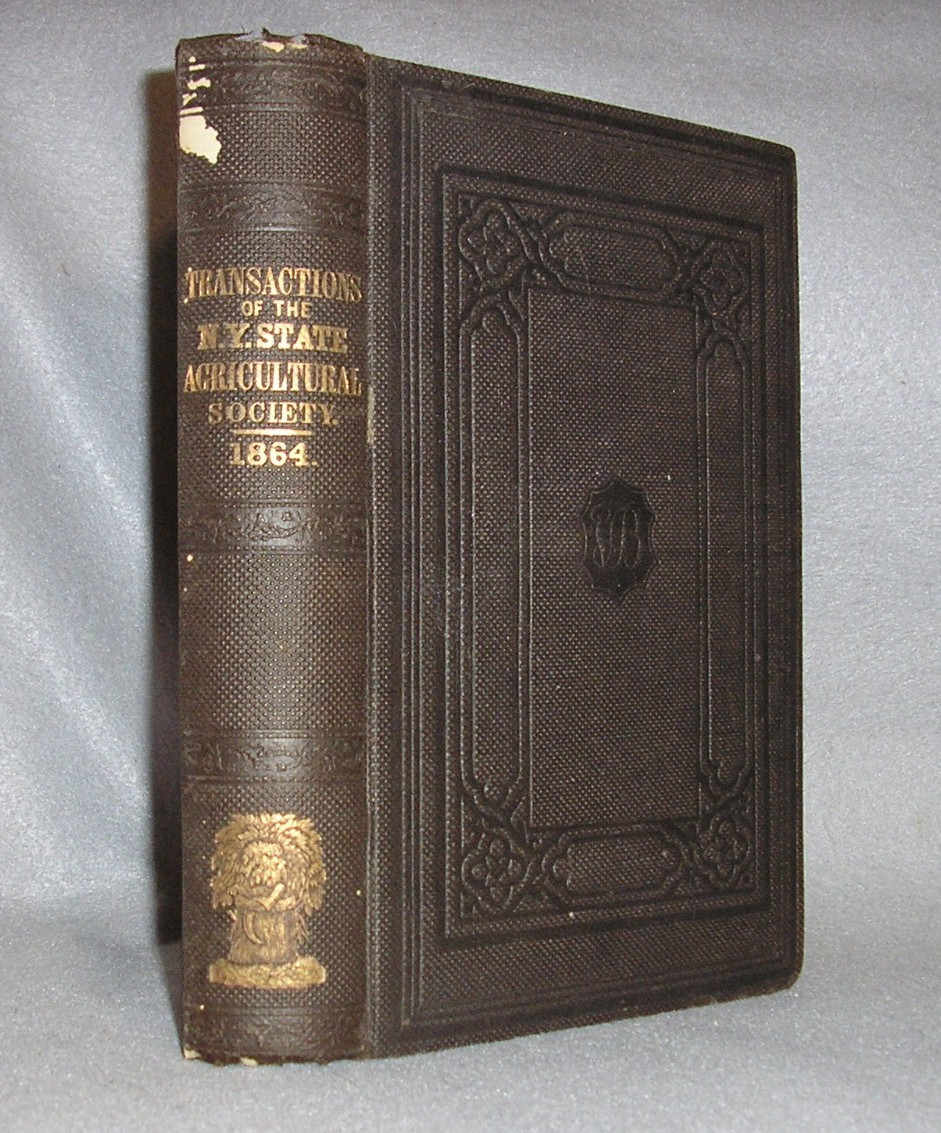 Antique Farming Book NY State Agricultural Report Illustrationed Civil War Era