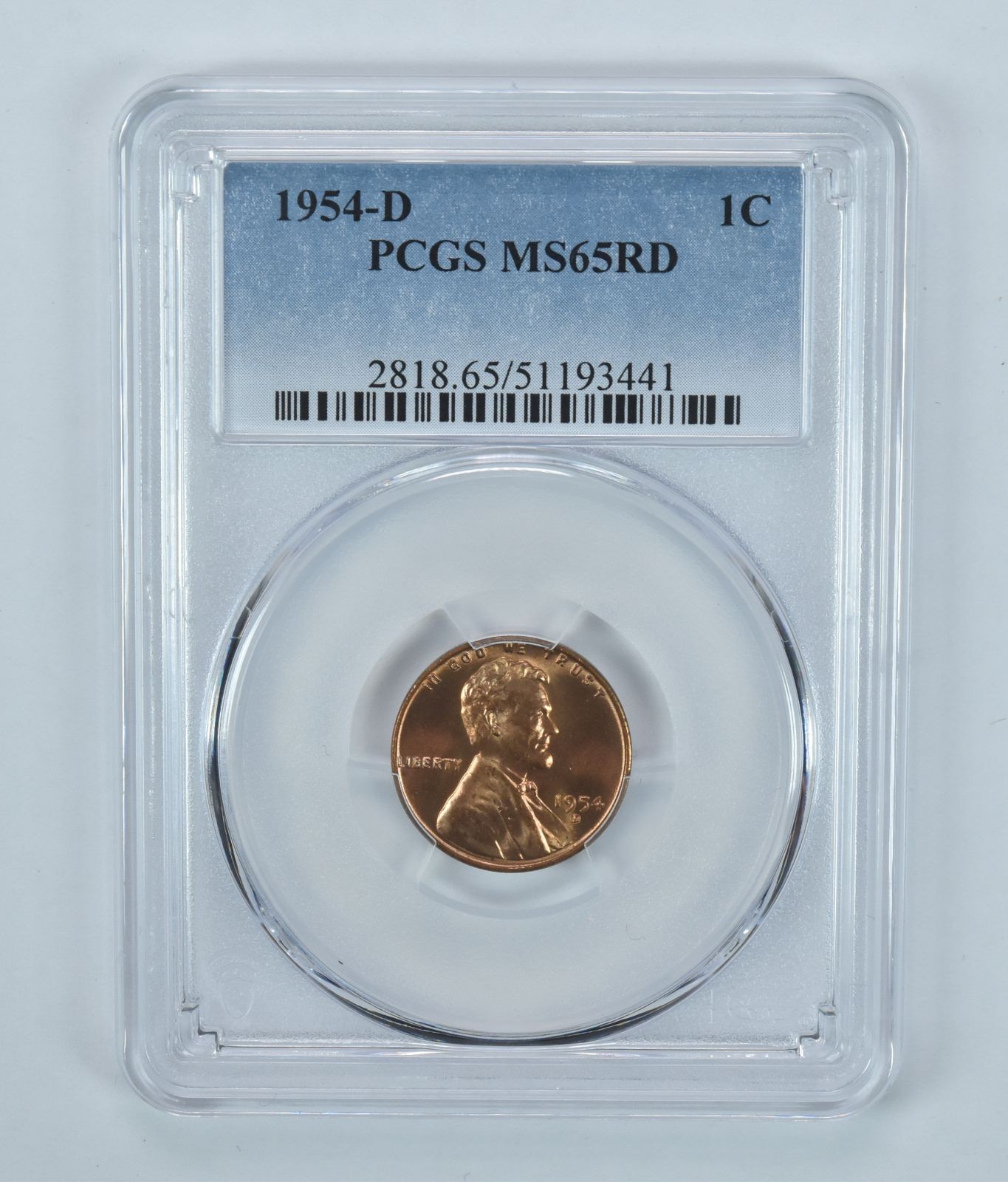 1954-D Lincoln Wheat Cent MS65 RD PCGS