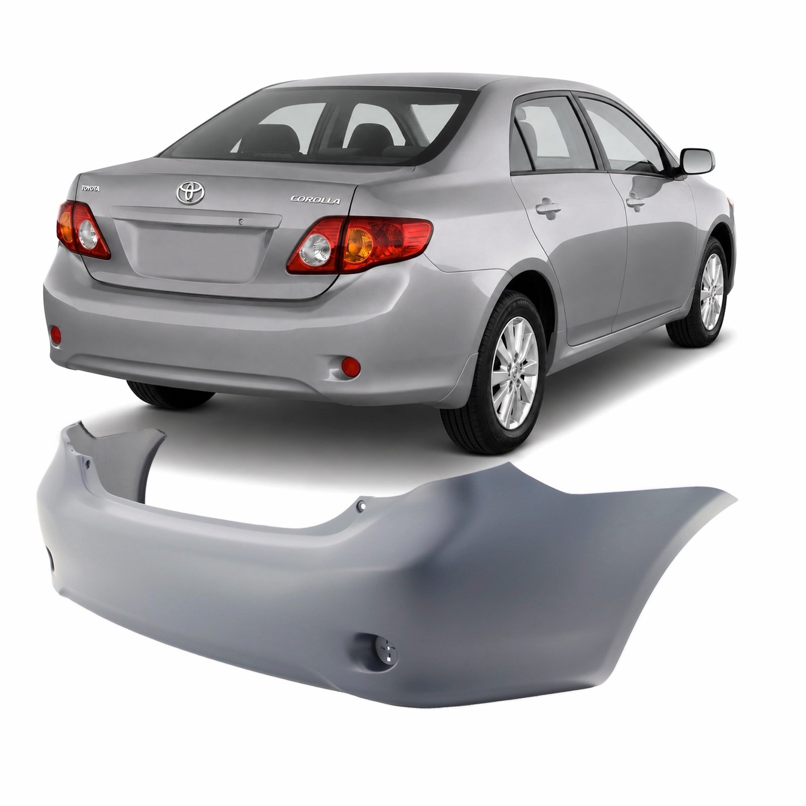 2009-2010 Toyota Corolla USA Built Base CE LE XLE Rear Bumper Cover 5215902963