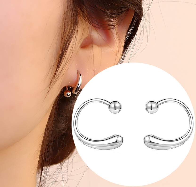 Women's Lightweight 925 Silver Plated Teardrop Screw Backs Stud Earrings J1 Women's Lightweight 925 Silver Plated Teardrop Screw Backs Stud Earrings J1