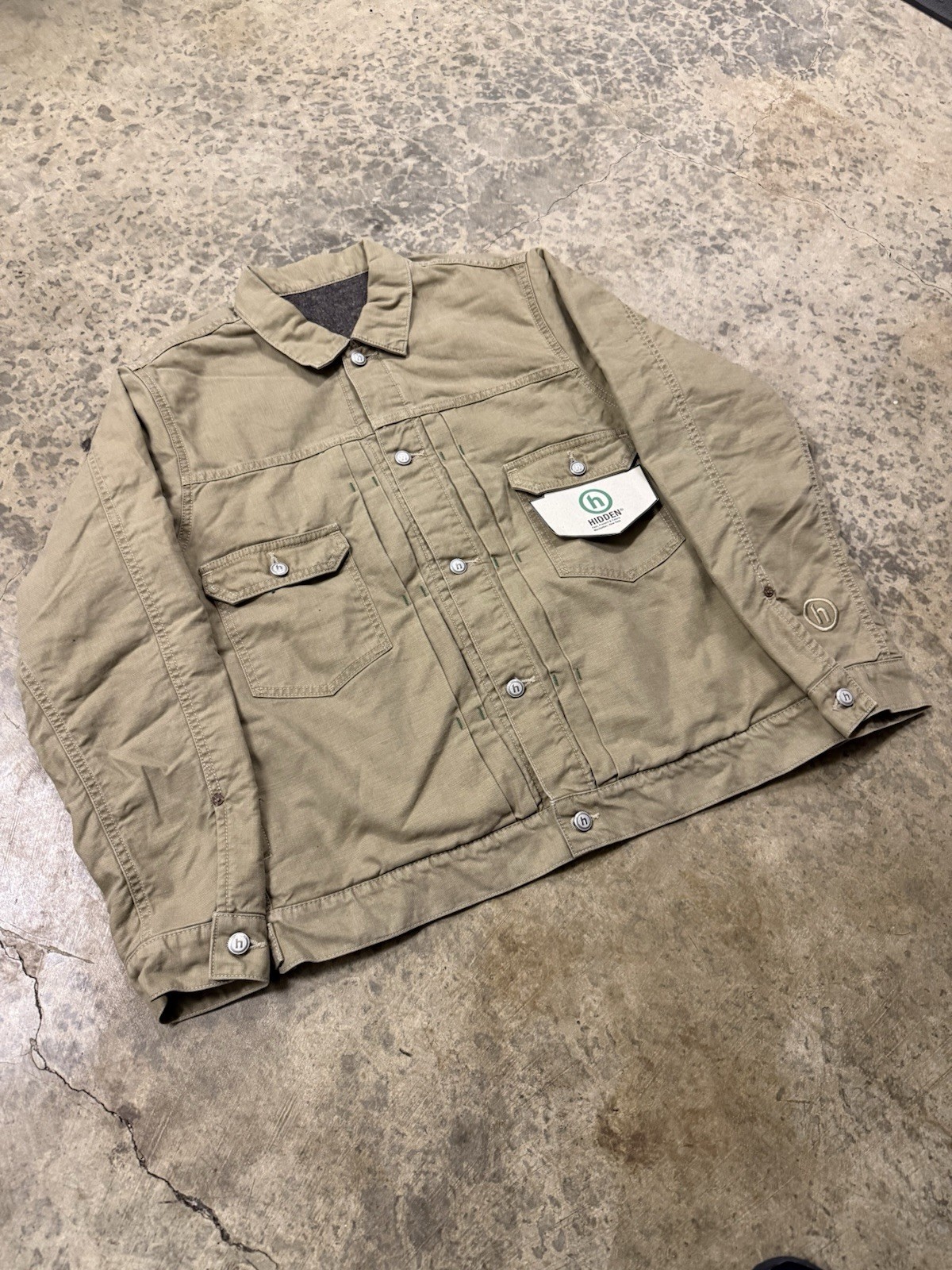 Hidden NY PPF Lined Work Trucker Jacket Tan Japan M NWOT