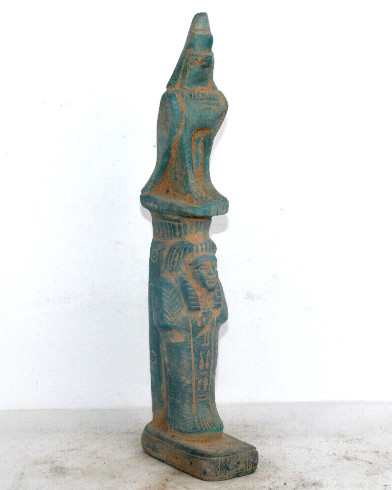 RARE ANCIENT EGYPTIAN ANTIQUE Horus with Ushabti Tomb Protection Servant Statue