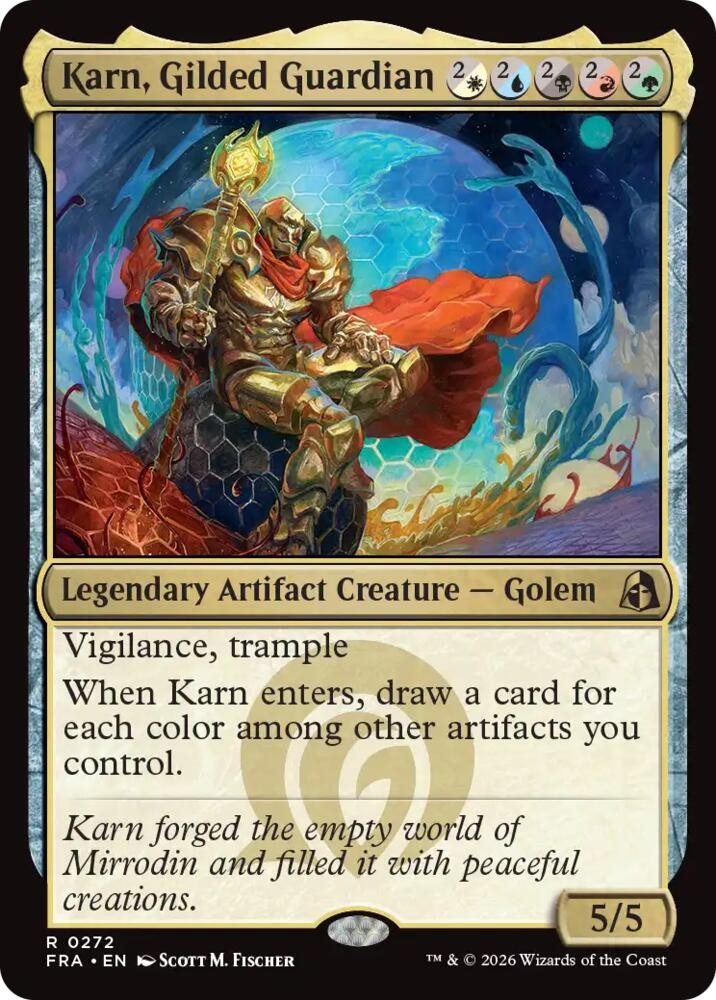 x1 Karn, Gilded Guardian R MTG Reality Fracture M/NM, English x1 Karn, Gilded Guardian R MTG Reality Fracture M/NM, English