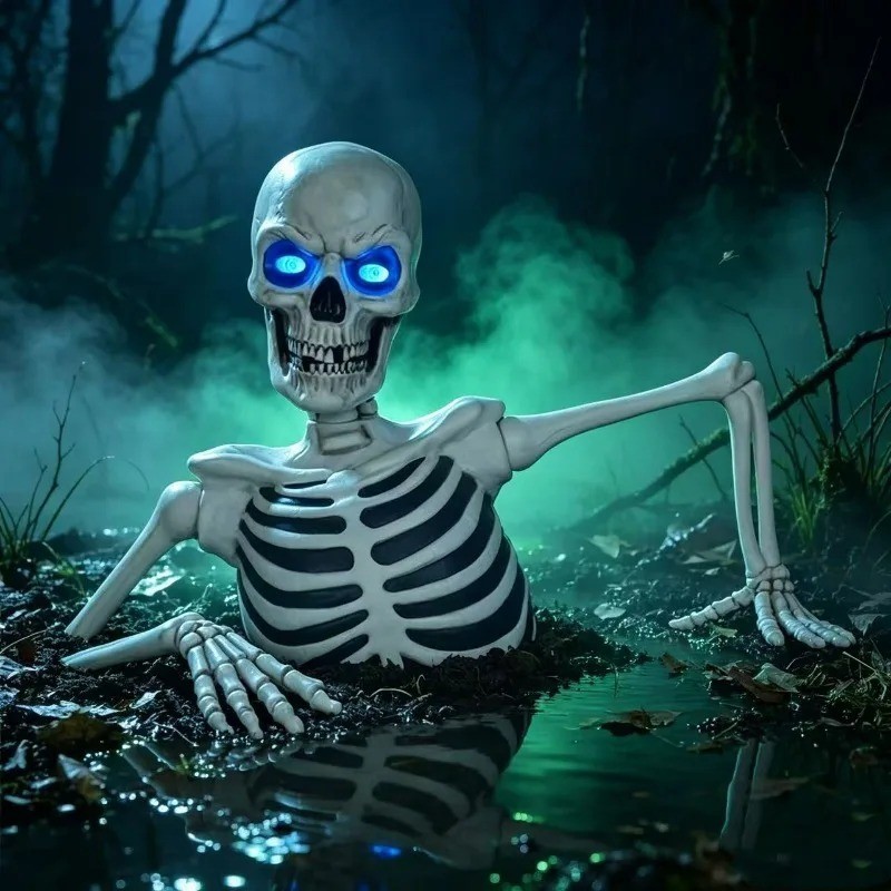 Halloween 5ft (1.6m) Giant Ground Breaking Skeleton with Lights & Sounds Halloween 5ft (1.6m) Giant Ground Breaking Skeleton with Lights & Sounds