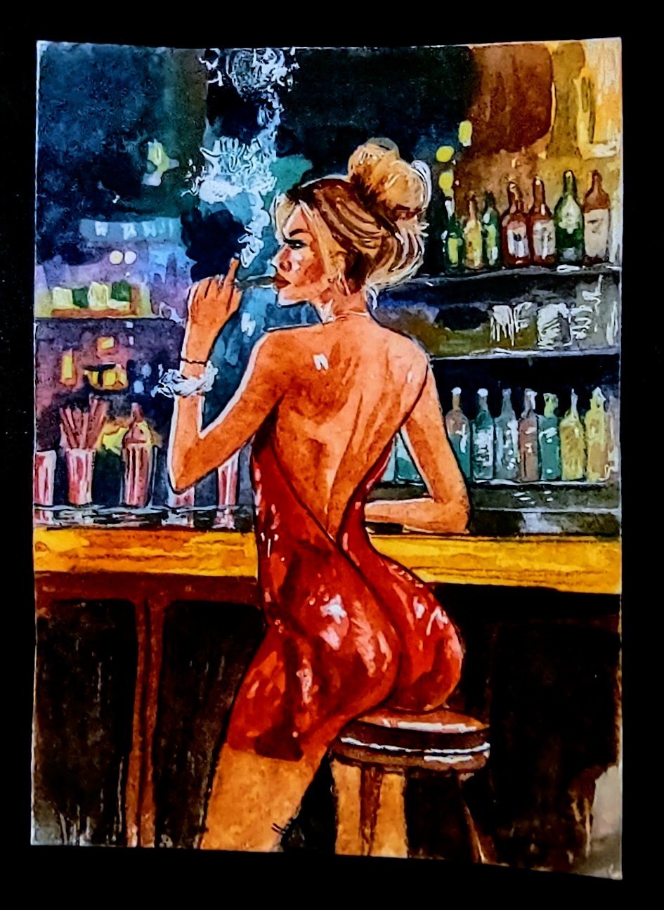 ACEO Hand Painted Art Card. Signed By Artist. Hand Painted Not A Print