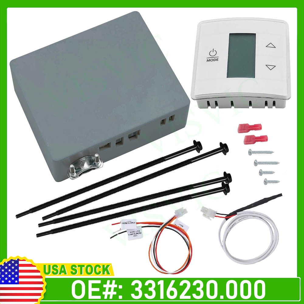 For Dometic Single Zone LCD Touch RV AC Thermostat with Control Kit 3316230.000