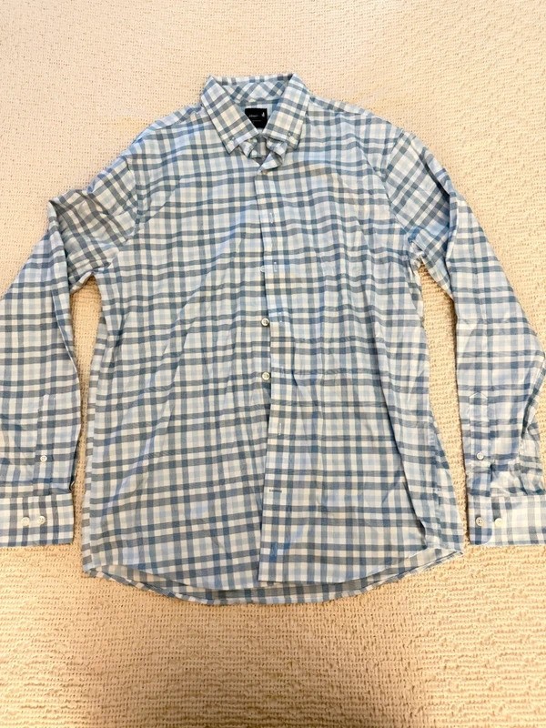 Johnnie-O Blue Check Button-Down Shirt Johnnie-O Blue Check Button-Down Shirt