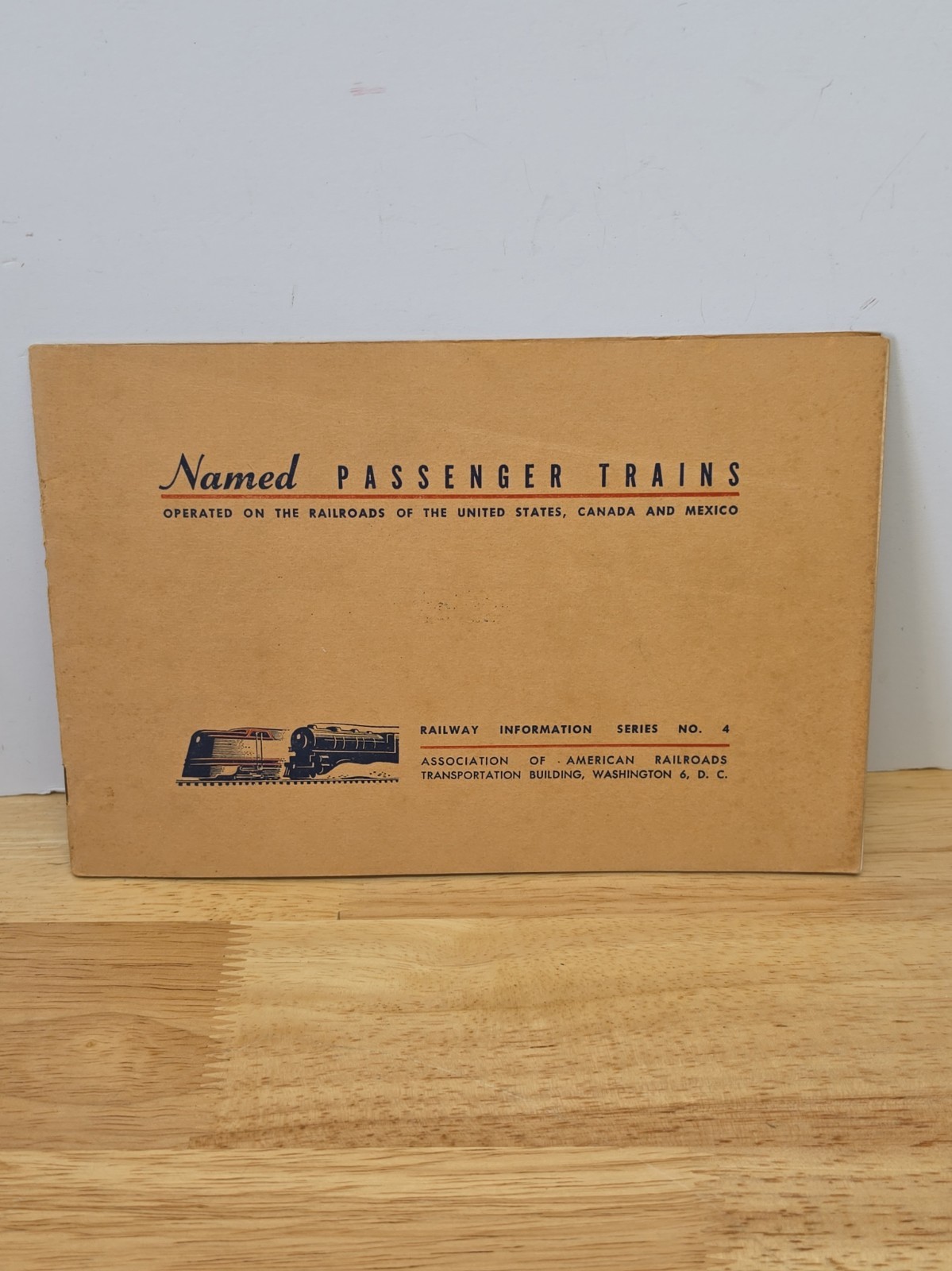 Railroad Ephemera 1948 NAMED PASSENGER TRAIN EQUIPMENT CARS NUMBERS .